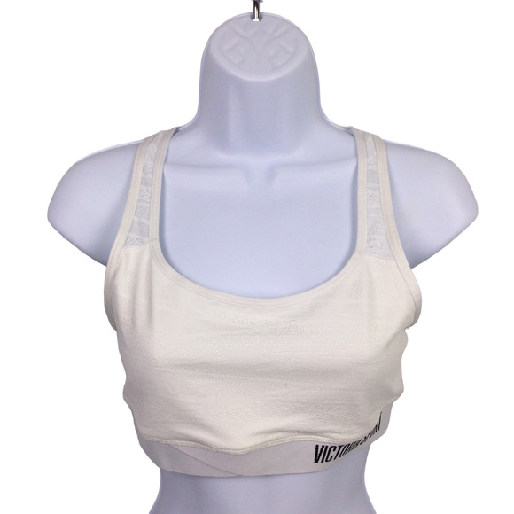 Victoria Sport Other - Victoria Sport The Player White Racer Back Polyamide Blend Sports Bra M